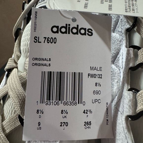 Adidas SL 7600 Cloud White size 9 men - Picture 2 of 7